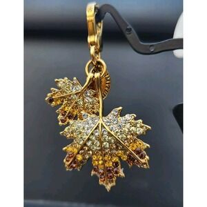 AUTHENTIC 2010 JUICY COUTURE LIMITED EDITION MAPLE PAVE LEAF CHARM